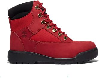 Timberland 6 Inch Waterproof Field Boot Dark Red Nubuck TB-0A2JNW-F41 Mens