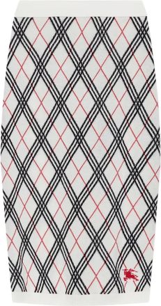 Burberry Gonna a rombi - Bianco