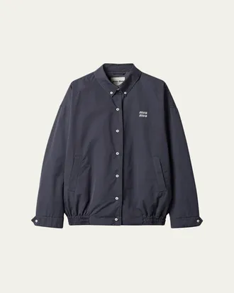 Miu Miu Oversized Canvas Shirt Jacket