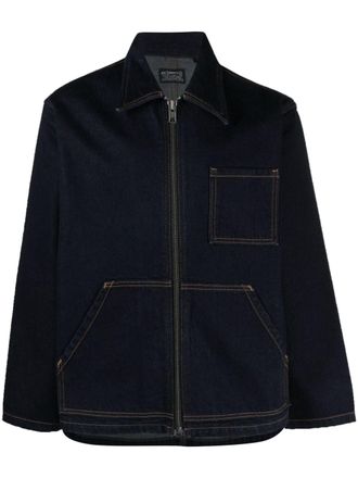 Levi's contrast-stitching zip-up jeans jacket - Blue