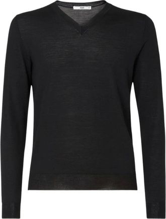 Fendi V-hals trui - Heren - Truien - Zwart - Maat: L Wol