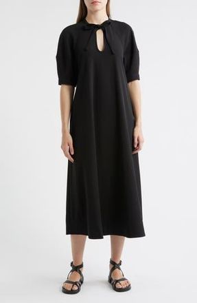 COS Tie Neck Midi Dress in Black Dark at Nordstrom Rack, Size 8 Us / 38 Eu