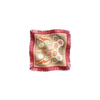La DoubleJ Reversible Fringe Foulard 90 - female - La DoubleJ - Silk Scarves - Multicolor - ONE SIZE - Accessories