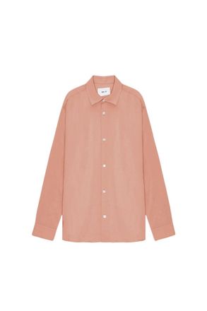 Nn.07 Mens Freddy Lightweight Shirt In Coral Pink