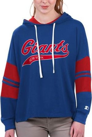 Starter Womens Starter Royal New York Giants Bump And Run Long Sleeve Hoodie T-Shirt at Nordstrom, Size Xx-Large