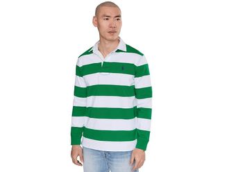 Polo Ralph Lauren The Iconic Rugby Shirt Mens Clothing Billiard/Classic Oxford White : 2XL, Cotton/Jersey