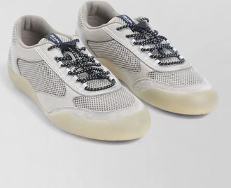 Prada leather and mesh low-top sneakers