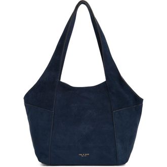 Rag & Bone Small Brayton Suede Shopper in Navy at Nordstrom