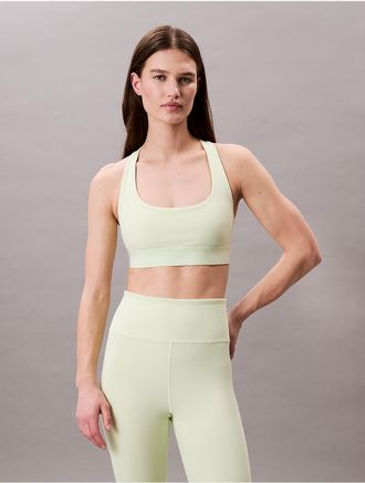 Calvin Klein Calvin Klein Womens Modern Sport Racerback Medium Impact Sports Bra - Green - XS