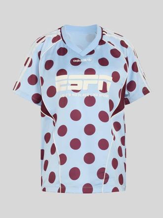 adidas Originals Relaxed Fit T-Shirt Trikot in Hellblau, Gr&ouml;&szlig;e XL