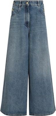 Brunello Cucinelli Maxi trousers in Denim at Nordstrom, Size 40 It