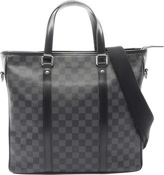 Louis Vuitton 2015 Tadao PM NM Damier Graphite tote bag - men - PVC/Calf Leather - One Size - Grey