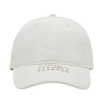 Maison Margiela Cappellino Numeric in cotone lavato - - Accessories - Uomo - Bianco - ONE SIZE
