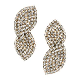 Lott. Gioielli CE SW Earring Double Leaf - Dames - Oorbellen - Geel - ONE Size - Leer - Accessoires