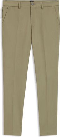 BOSS Slim-fit pants in cotton-blend twill