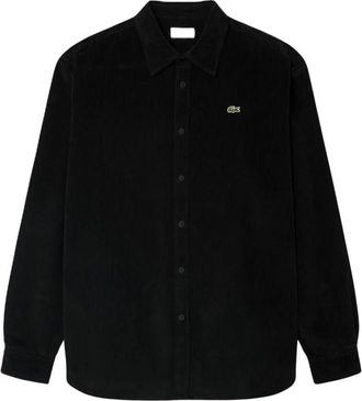 Lacoste Camisa de Pana de Corte Regular - Shirts - Hombre - Negro - 2XL