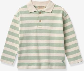 Wheat Polo-Shirt mit Kragen langarm Jungen Wheat mintgr&uuml;n