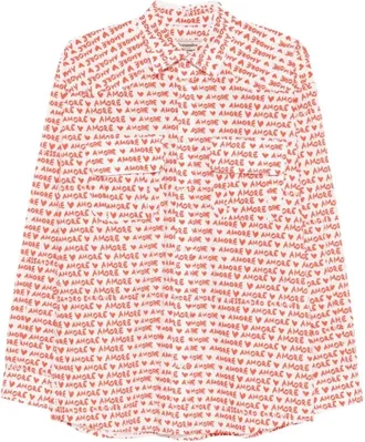 Alessandro Enriquez Printed Cotton Shirt - female - Alessandro Enriquez - Shirts - Red - XS - Blouses & Shirts
