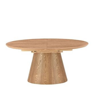 DRAWER Mesa de comedor extensible ovalada de madera para 6 a 8 personas - mad