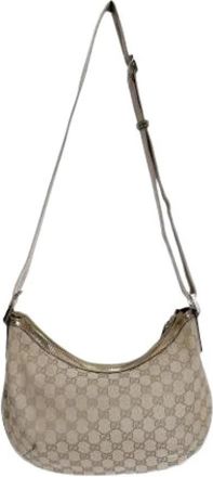 Gucci Pre-owned GG Plus Shoulder Bag - Dames - Vintage Schoudertas - Beige - ONE Size - Vintage