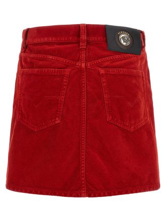 Versace Corduroy Skirt - Red