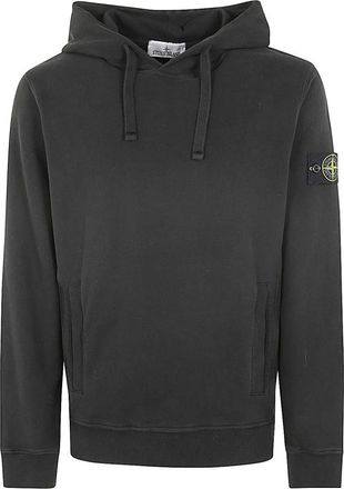 Stone Island Iconische Hoodie - Heren - Hoodies - Zwart - M - Katoen - Hoodies & sweatvesten