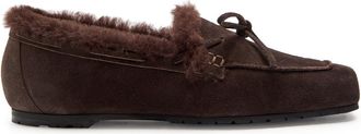 Aeyde Aeyde Jasper Shearling-lined Suede Loafers - Brown - 40 (IT40/ UK7)
