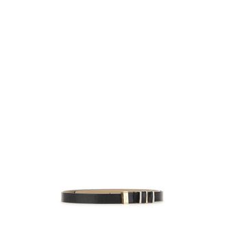 Gianni Chiarini Belts, female, Black, Size: ONE SIZE Smooth Leather Belt