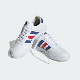 adidas Sneaker ADIDAS SPORTSWEAR BREAKNET 2.0, Herren, Gr. 40, weiss (cloud wei&szlig;, semi lucid blau, better scarlet), Synthetik, Schuhe Sneaker