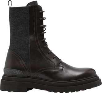 Brunello Cucinelli Monili Veterlaars - Dames - Schoenen - Bruin - Maat: 39 EU Leer