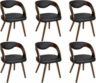 vidaXL Vidaxl - Sedie da Pranzo 6 pz Marroni in Similpelle