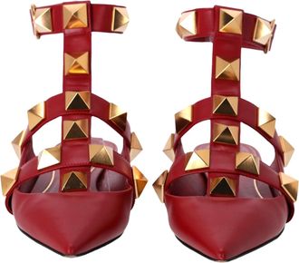 Valentino Garavani Roman Stud Ballet Flat - Red
