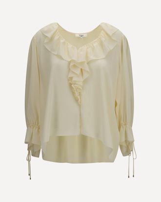 Chlo&eacute; Ruffled V-Neck Shirt Female 38