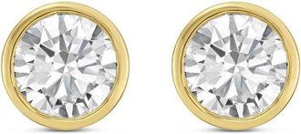 Diana M. Jewels 14KT YELLOW GOLD LAB GROWN ROUND STUDS IN A BEZEL SETTING WEIGHING 6.00 CTS TW