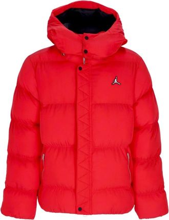 Nike Jordan Fire Red/Black Puffer Jacket - Heren - Ski Jassen - Rood - M - Polyester - Fitness