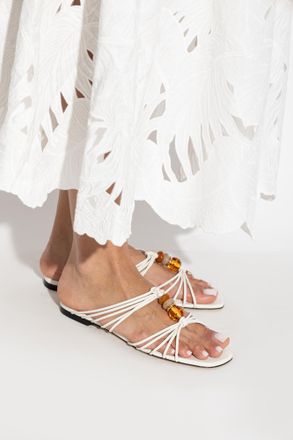 Jimmy Choo London Lova Slides, Womens, White