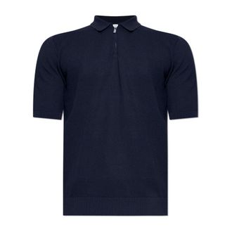 Eleventy Polo Shirts, male, Blue, Size: 2XL Cotton Polo Shirt