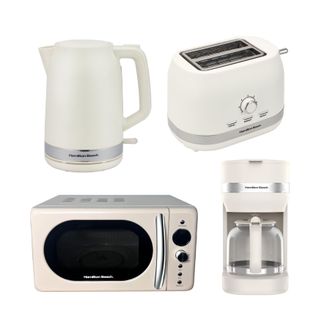 Hamilton Beach Ella Latte Kitchen Bundle with Coffee ELLACLB in Cream