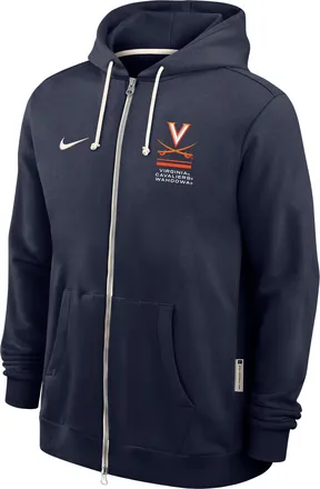 Nike Virginia Sideline Standard Issue Nike Mens Dri-FIT College Full-Zip Hoodie in Blue | IV9954-421