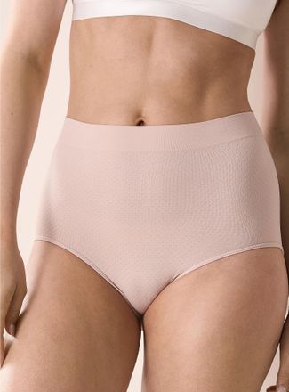 Miiyu Womens Textured high-waist classic Hipster Panties Nylon