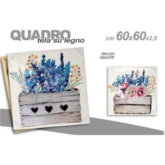 Trade Shop Trade Shop - Quadro Quadretto Decorativo 60x60x2,5cm Tela Su Legno Deluxe Decori Ass. 730566