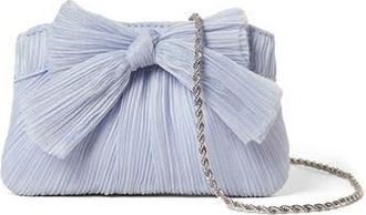 Loeffler Randall Rochelle Pleated Bow Clutch in Blue at Nordstrom Rack
