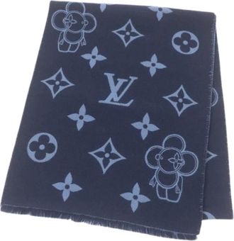 Louis Vuitton Pre-owned Monogram Stole - Heren - Vintage Accessoires - Blauw - ONE Size - Wol - Vintage