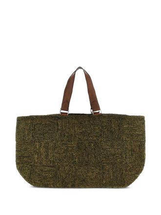 Ibeliv Miray raffia tote bag - Green