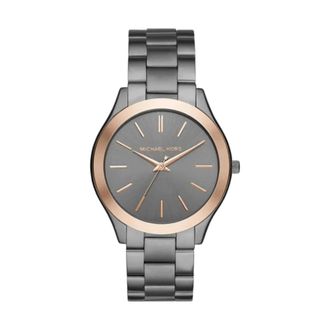 Michael Kors Accessoires, unisex, Grijs, ONE Size, Oversized Slim Runway Horloge