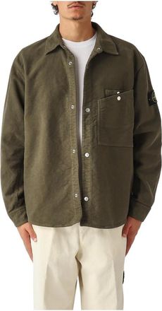 Stone Island Heren, Jassen, Groen, Maat: XL Katoen