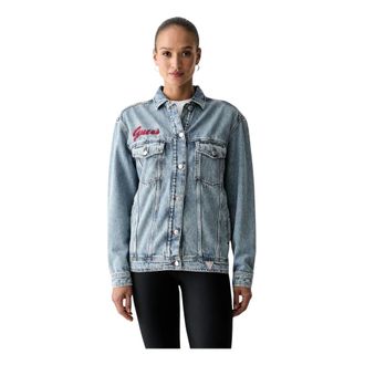 Guess Jassen, Dames, Blauw, S, Denim, Klaudyn Denim Jacket