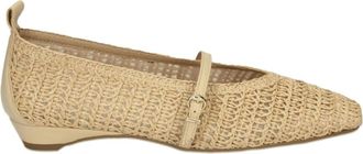 Pedro Miralles Schoenen, Dames, Beige, 39 1/2 EU, Leer, 18531 Rafia Crochet