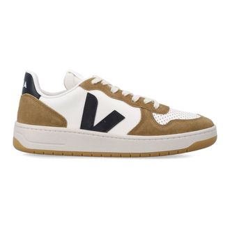 Veja Sneakers, male, Brown, Size: 12 US V-10 Prime Leather Sneaker
