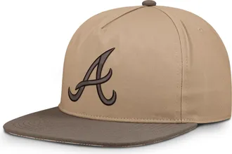Nike Atlanta Braves Statement Nike Mens MLB Adjustable Hat in Brown | NB650IEBAW-NT6